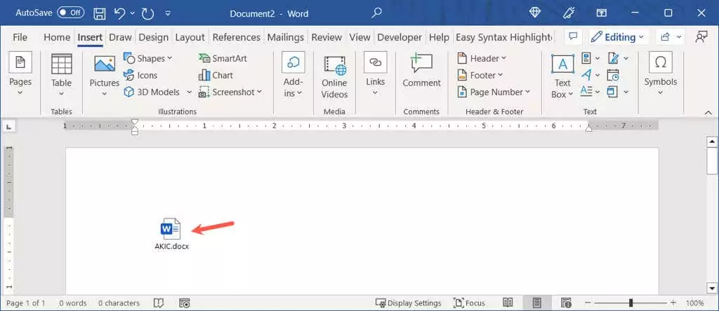 cách chèn một từ-tài liệu vào một từ khác-tài liệu-10-được nén - Help Desk Geek Cách chèn tài liệu Word vào tài liệu Word khác hình 11