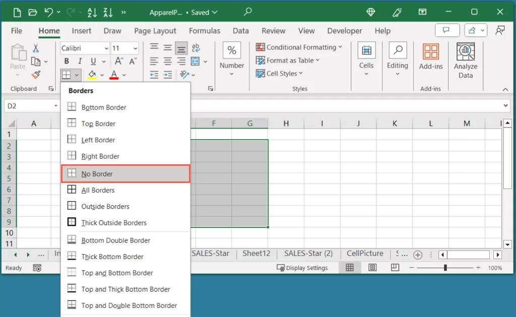 cách thêm và tùy chỉnh viền-in-microsoft-excel-11-nén - Help Desk Geek Cách thêm và tùy chỉnh đường viền trong Microsoft Excel hình 12