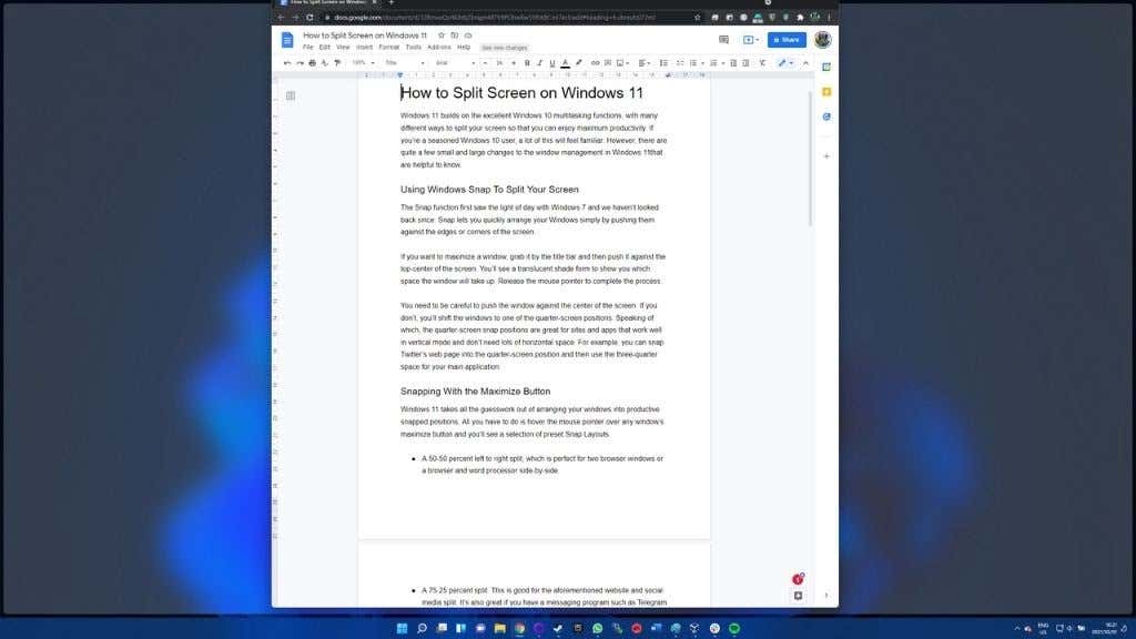 image-68 - Help Desk Geek Cách chia đôi màn hình trên Windows 11 hình 3