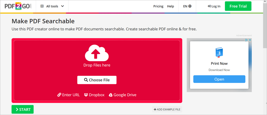 cách tạo-pdf-searchable-3-nén - Mẹo kỹ thuật trực tuyến Hình ảnh PDF2Go
