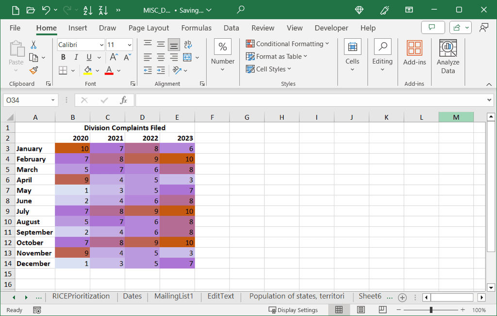 cách tạo-a-heat-map-in-microsoft-excel-10-nén - Help Desk Geek Cách tạo bản đồ nhiệt trong Excel ảnh 11