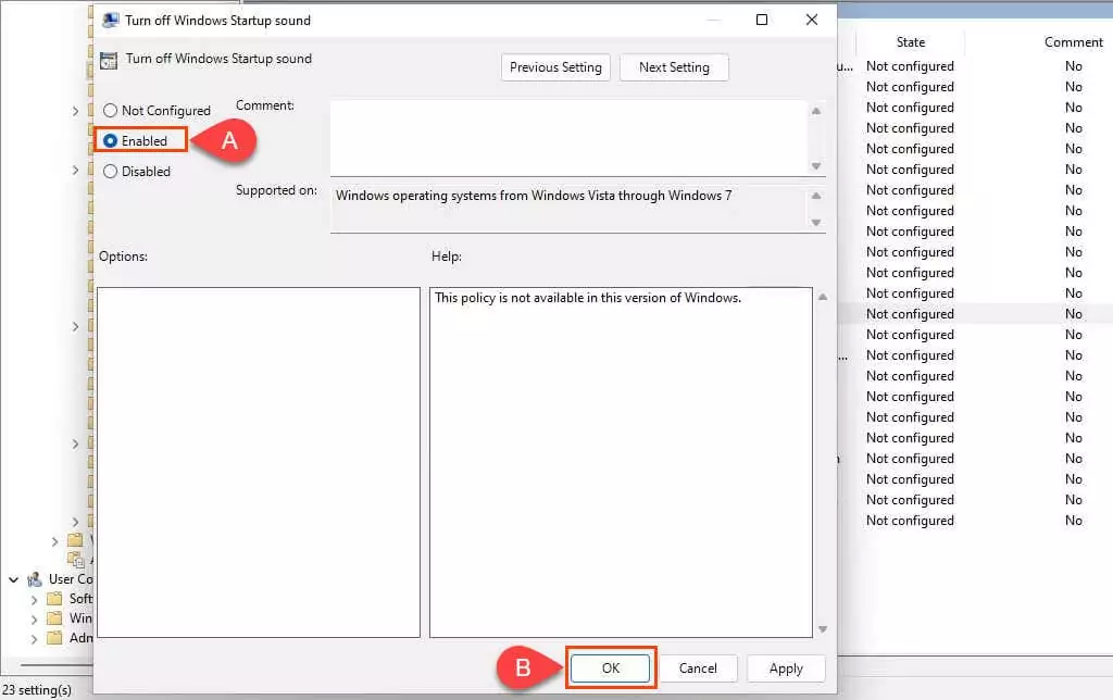 9-disable-windows-11-startup-sound-gpo-4 - Help Desk Geek Cách thay đổi hoặc tắt âm thanh khởi động Windows 11 image 9