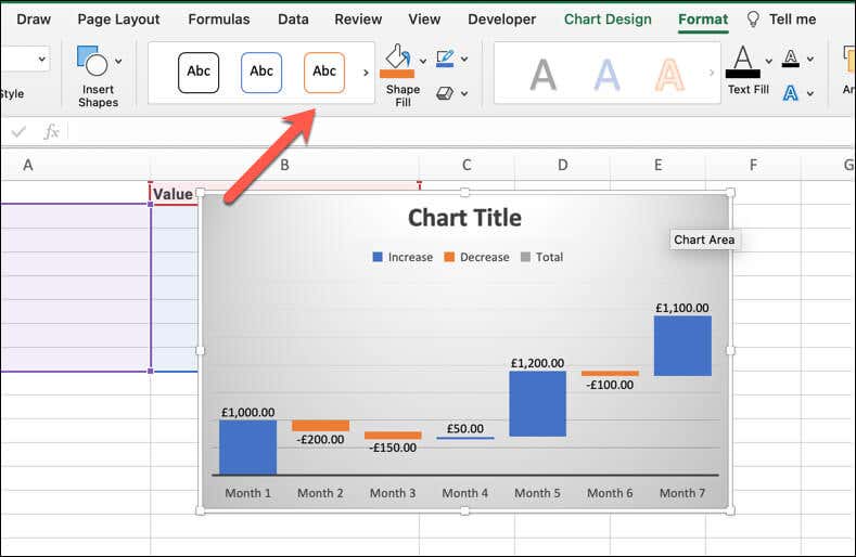 cách tạo biểu đồ thác nước trong microsoft-excel-4 nén - Help Desk Geek Cách tạo biểu đồ thác nước trong Microsoft Excel hình 3