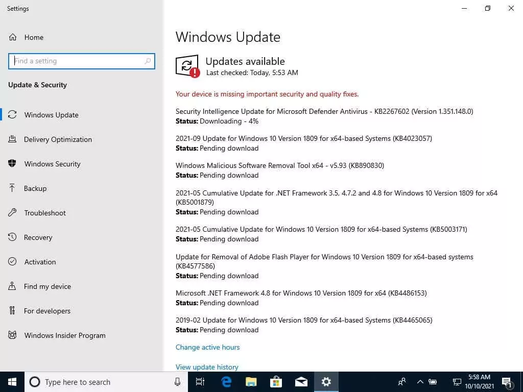 4.-Đang chờ cập nhật - Help Desk Geek Cách nhận Windows 11 miễn phí hình ảnh 4