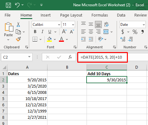 cách thêm ngày-tháng-hoặc-năm-vào-ngày-trong-microsoft-excel-3-nén - Help Desk Geek Cách cộng hoặc trừ ngày tháng trong Excel hình 3