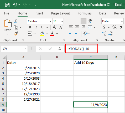 cách thêm ngày-tháng-năm-vào-ngày-trong-microsoft-excel-7-nén - Help Desk Geek Cách cộng hoặc trừ ngày tháng trong Excel hình 7