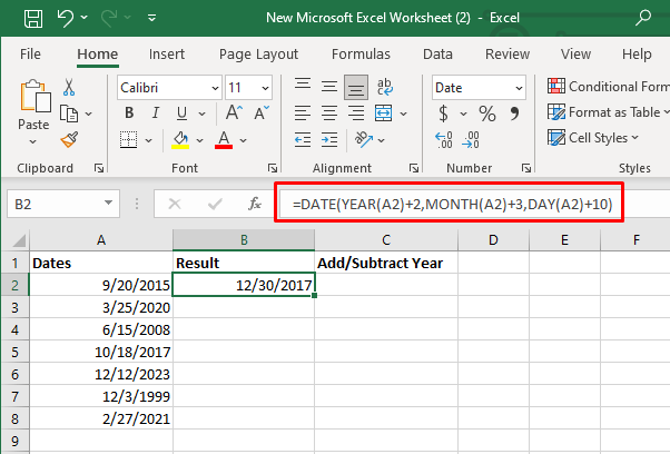 cách thêm ngày-tháng-hoặc-năm-vào-ngày-trong-microsoft-excel-28-nén - Help Desk Geek Cách cộng trừ ngày tháng trong Excel hình 28