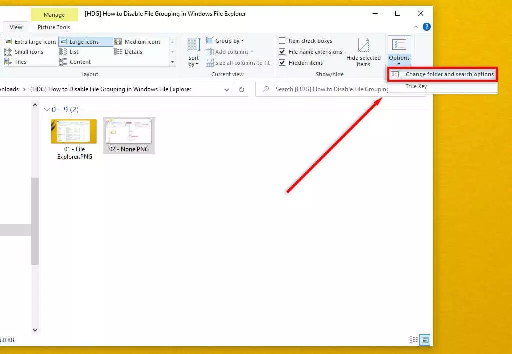 cách bật hoặc tắt nhóm trong windows-file-explorer-4-nén - Help Desk Geek Cách bật hoặc tắt Off Nhóm trong Windows File Explorer hình ảnh 4