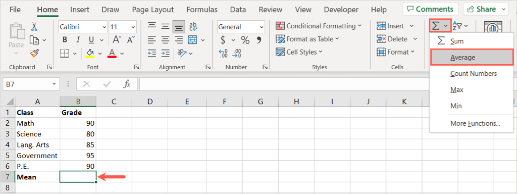 cách tìm và tính trung bình trong microsoft-excel-2 được nén - Help Desk Geek Cách tìm và tính giá trị trung bình trong Microsoft Excel hình 3