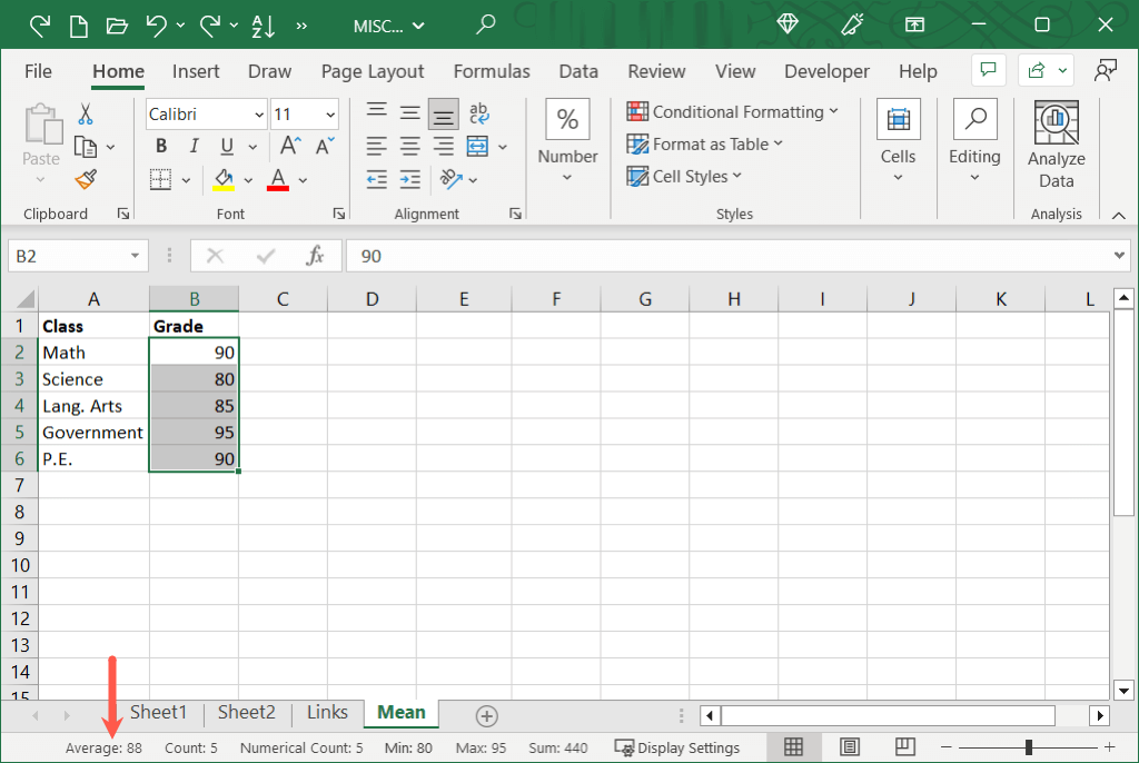 cách tìm và tính ý nghĩa trong microsoft-excel-14 được nén - Help Desk Geek Cách Tìm và Tính Giá Trị Trung Bình Trong Microsoft Excel Hình 15