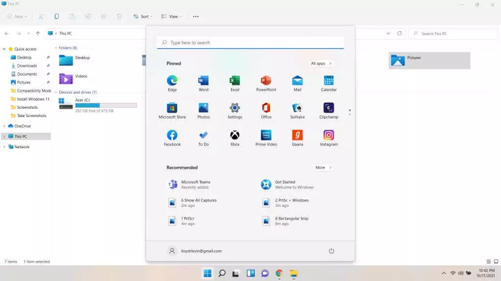 10-Start-Menu - Bộ phận trợ giúp Geek Cách chụp ảnh màn hình trên Windows 11 ảnh 11