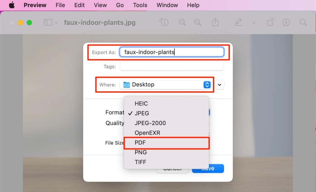 cách chuyển đổi hoặc lưu ảnh dưới dạng pdf-file-8 được nén - Mẹo kỹ thuật trực tuyến chọn PDF trong menu thả xuống định dạng