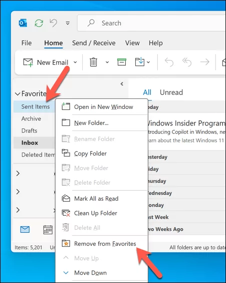 cách xóa-yêu thích-thư mục-trong-microsoft-outlook-4-nén - Help Desk Geek Cách xóa thư mục yêu thích trong Microsoft Outlook hình 4