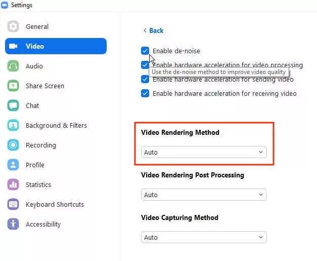 cách khắc phục-zoom-crashing-or-freezing-9-nén - Mẹo công nghệ trực tuyến Thay đổi kết xuất video của bạn Settings hình ảnh