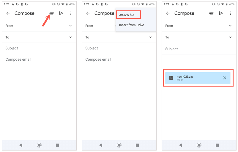 cách đính kèm thư mục vào email được nén 12 - Mẹo kỹ thuật trực tuyến Đính kèm thư mục vào email trên Android image 2