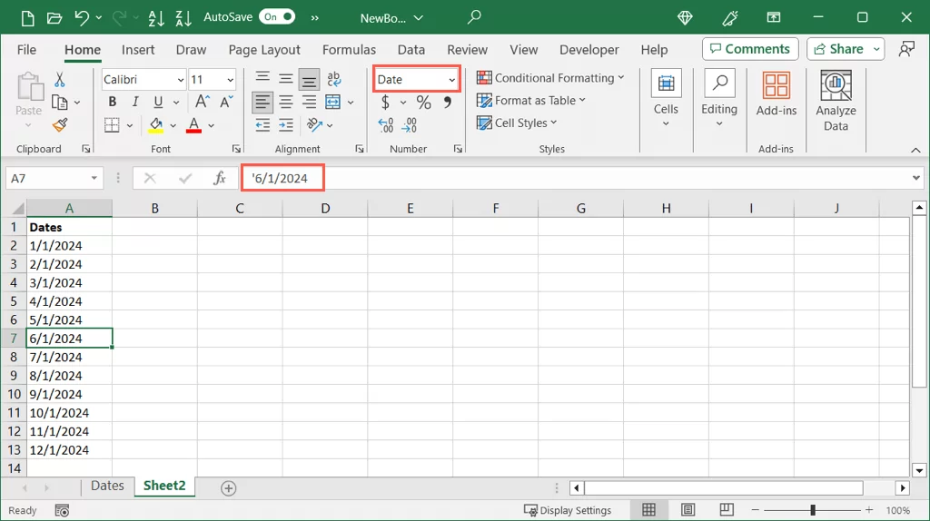 cách chuyển đổi ngày thành số trong microsoft-excel-2 được nén - Help Desk Geek Cách chuyển ngày thành số trong Microsoft Excel hình 2