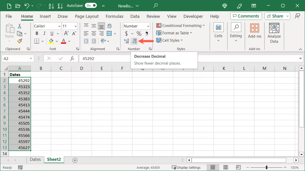 cách chuyển đổi ngày thành số trong microsoft-excel-10 được nén - Help Desk Geek Cách chuyển ngày tháng thành số trong Microsoft Excel hình 10
