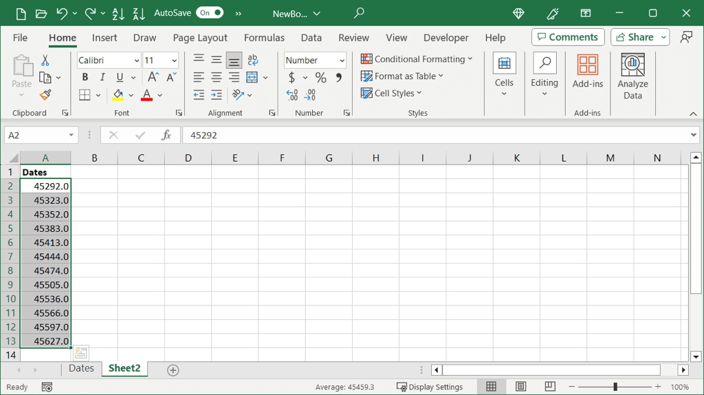 cách chuyển đổi ngày thành số trong microsoft-excel-13 được nén - Help Desk Geek Cách chuyển ngày tháng thành số trong Microsoft Excel hình 13