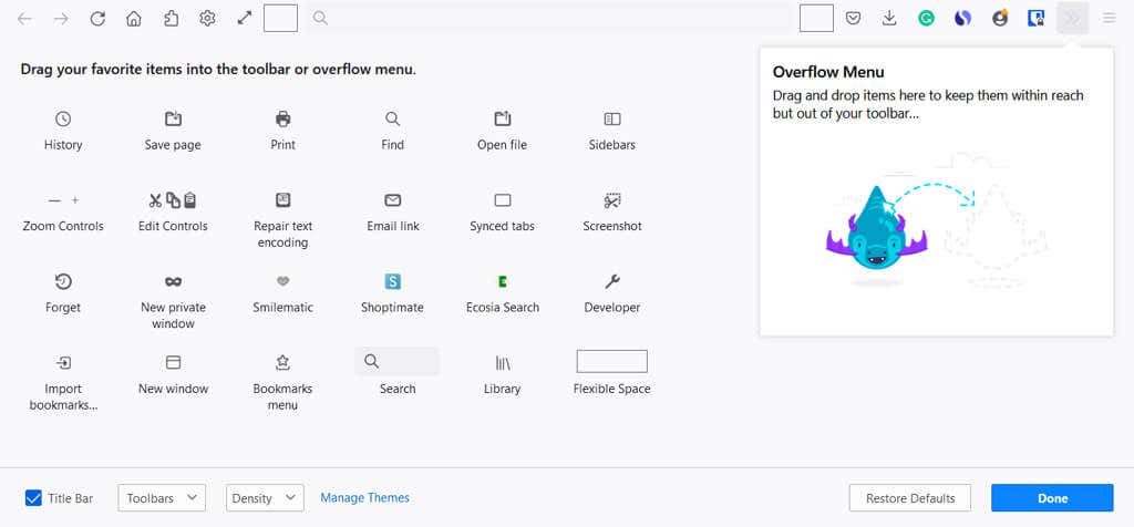 5 cách tùy chỉnh-mozilla-firefox-6-nén - Mẹo kỹ thuật trực tuyến Sửa đổi hình ảnh Thanh công cụ 2