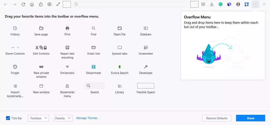 5 cách tùy chỉnh-mozilla-firefox-6-nén - Mẹo kỹ thuật trực tuyến Sửa đổi hình ảnh Thanh công cụ 2