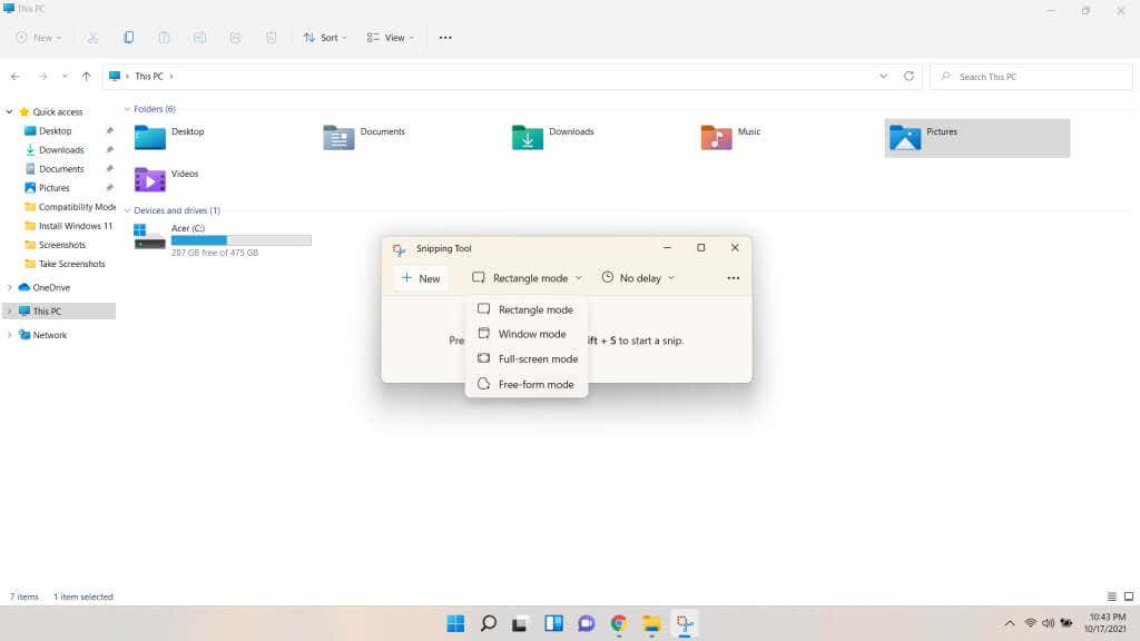 7 chế độ - Help Desk Geek Cách sử dụng Windows 11 Snipping Tool image 8