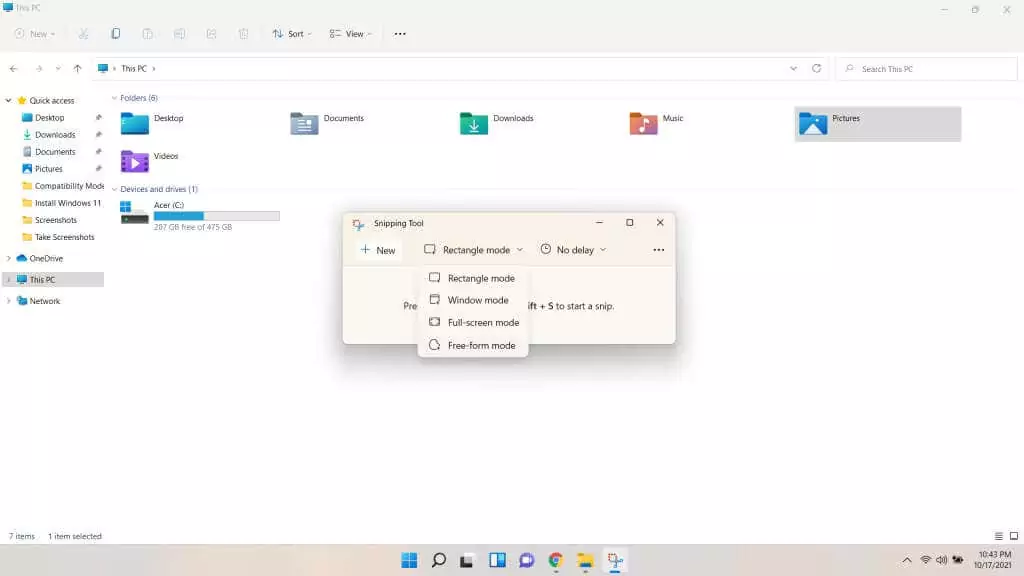 7 chế độ - Help Desk Geek Cách sử dụng Windows 11 Snipping Tool image 8