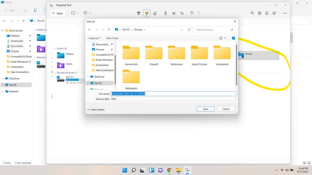 12-Save-the-Snip - Người đam mê bộ phận trợ giúp Cách sử dụng Windows 11 Snipping Tool ảnh 13