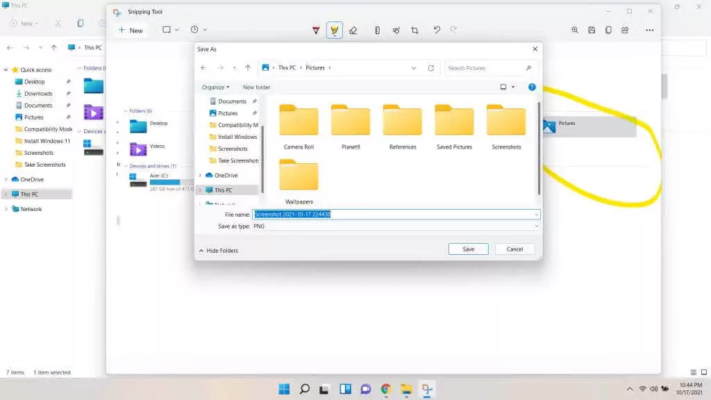 12-Save-the-Snip - Người đam mê bộ phận trợ giúp Cách sử dụng Windows 11 Snipping Tool ảnh 13