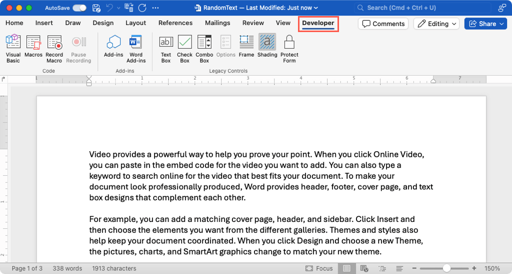 cách thêm và hiển thị tab-in-microsoft-word-7-nén của nhà phát triển - Help Desk Geek Cách thêm và hiển thị tab nhà phát triển trong Microsoft Word hình 7