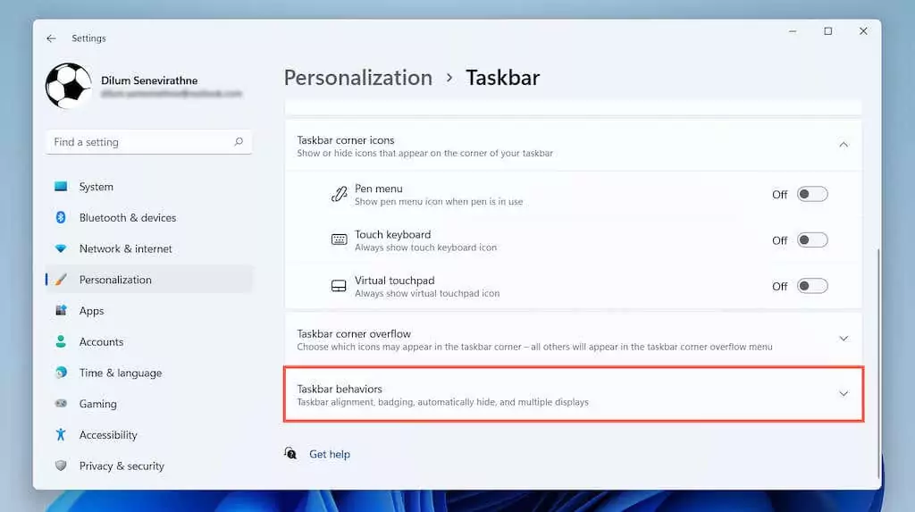 04-Thanh tác vụ-Settings - Bàn trợ giúp Geek Cách xem nhanh màn hình của bạn trên Windows 11 image 5