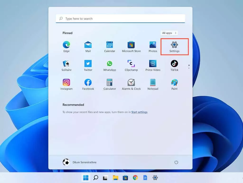02-Windows-11-Start-Menu - Bộ phận trợ giúp Geek Cách xem nhanh màn hình nền của bạn trên Windows 11 hình 3