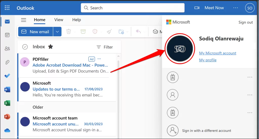 cách thay đổi-hồ sơ của bạn-ảnh-in-microsoft-outlook-6-nén - Bộ phận trợ giúp Geek Cách thay đổi ảnh đại diện của bạn trong Microsoft Outlook image 6