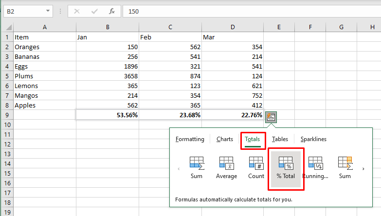 cách sử dụng công cụ phân tích nhanh trong Microsoft-Excel-14 được nén - Help Desk Geek Cách sử dụng Quick Analysis Tool trong Microsoft Excel hình 14