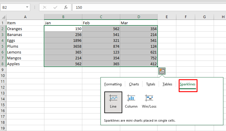 cách sử dụng công cụ phân tích nhanh trong Microsoft-Excel-18 được nén - Help Desk Geek Cách sử dụng Quick Analysis Tool trong Microsoft Excel hình 18