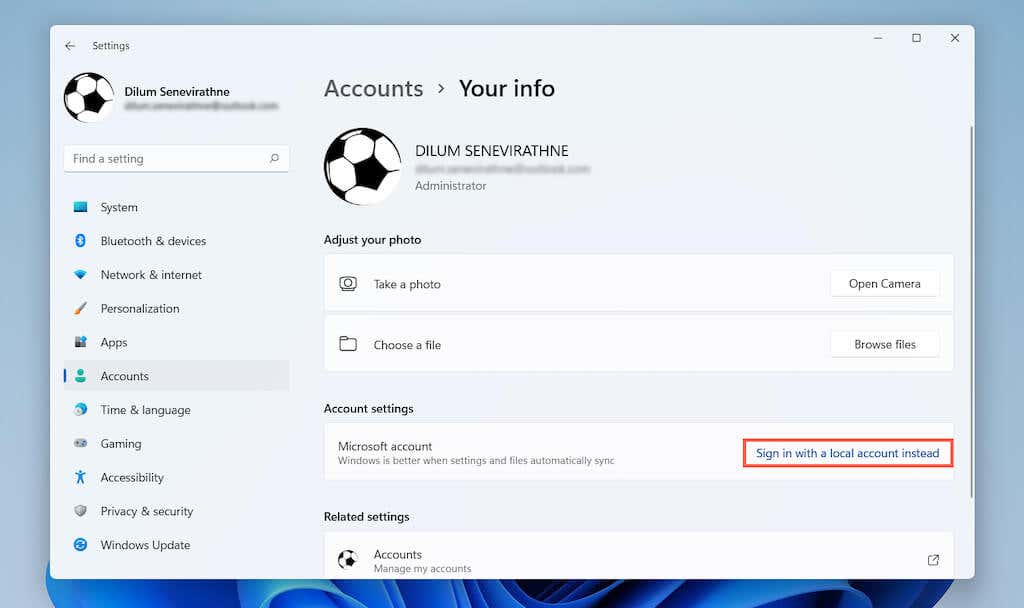 03-Tài khoản-Settings - Bàn trợ giúp Geek Cách xóa tài khoản Microsoft khỏi Windows 11 hình 4