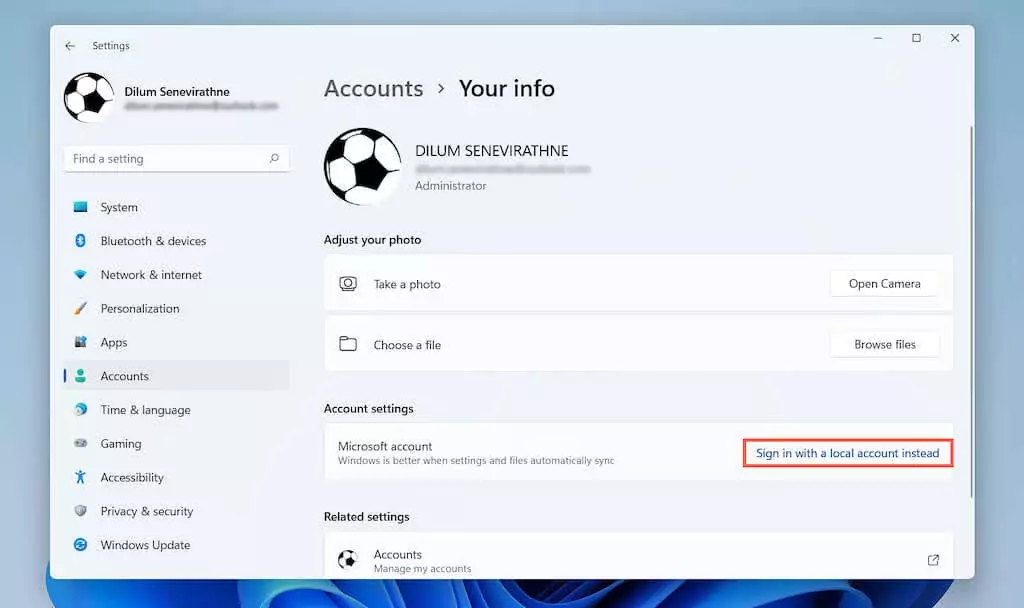 03-Tài khoản-Settings - Bàn trợ giúp Geek Cách xóa tài khoản Microsoft khỏi Windows 11 hình 4