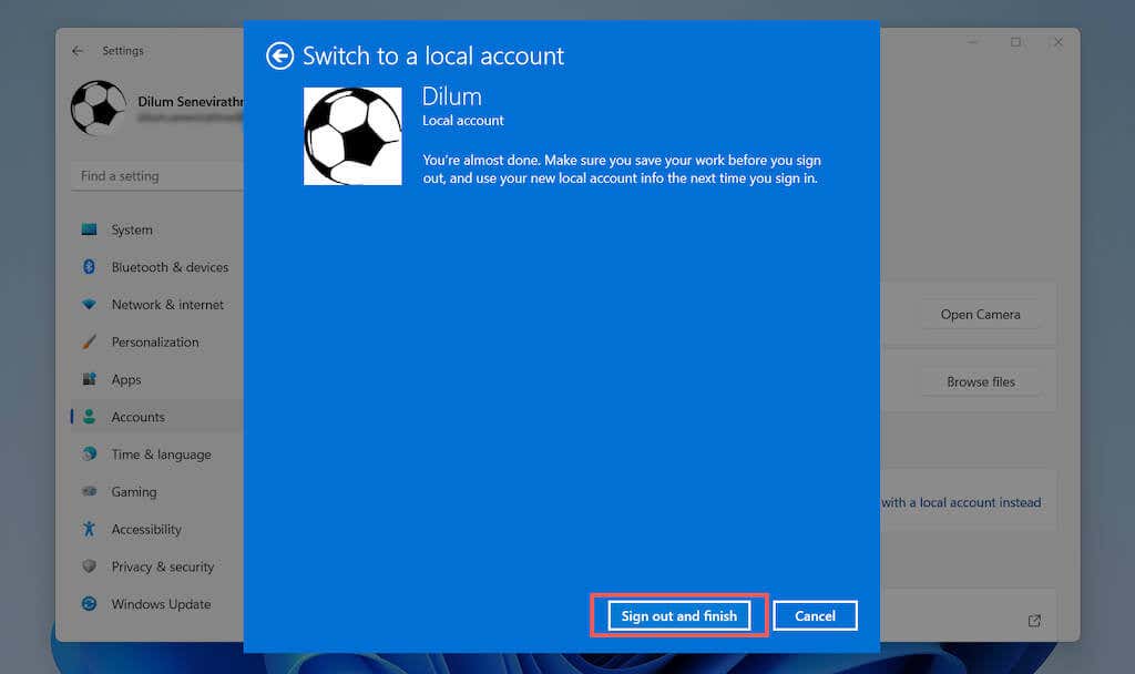 07-Đăng xuất - Help Desk Geek Cách xóa tài khoản Microsoft khỏi Windows 11 hình 8