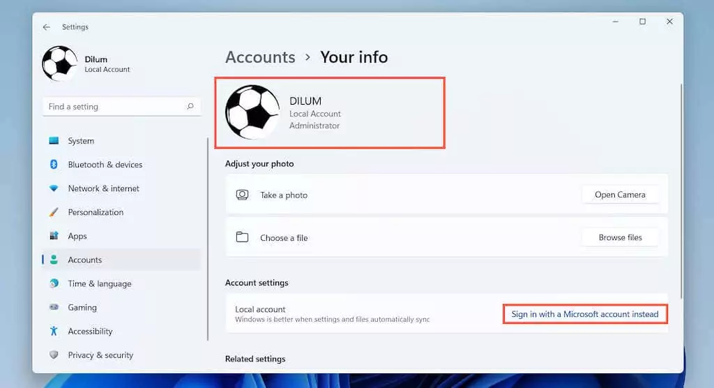 09-Thông tin tài khoản - Help Desk Geek Cách xóa tài khoản Microsoft khỏi Windows 11 hình 10