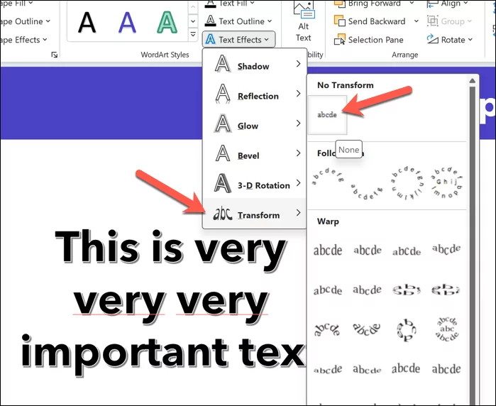cách làm đường cong văn bản trong microsoft-powerpoint-8-nén - Help Desk Geek Cách làm cong văn bản trong Microsoft PowerPoint hình 8