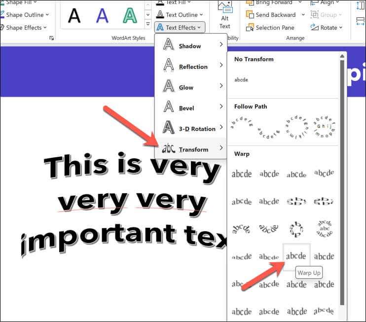 cách làm đường cong văn bản trong microsoft-powerpoint-6-nén - Help Desk Geek Cách làm cong văn bản trong Microsoft PowerPoint hình 6