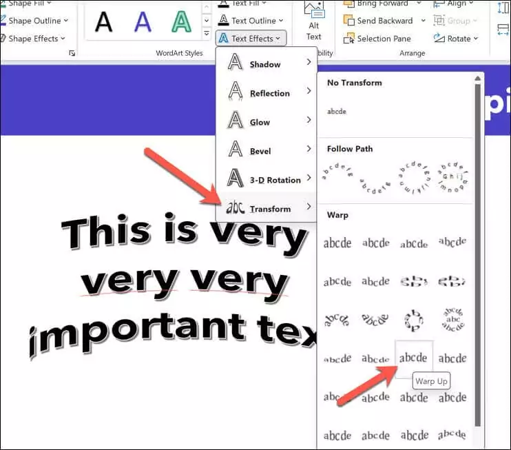 cách làm đường cong văn bản trong microsoft-powerpoint-6-nén - Help Desk Geek Cách làm cong văn bản trong Microsoft PowerPoint hình 6