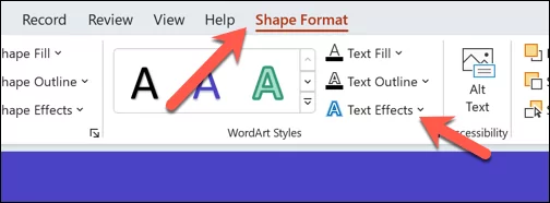 cách làm đường cong văn bản trong microsoft-powerpoint-12-nén - Help Desk Geek Cách làm cong văn bản trong Microsoft PowerPoint hình 12