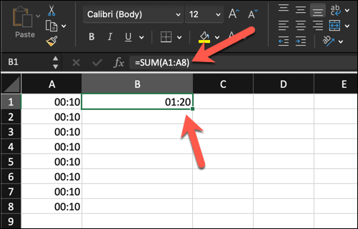 cách thêm phút vào thời gian trong microsoft-excel-8 được nén - Help Desk Geek Cách thêm phút vào thời gian trong Microsoft Excel hình 8