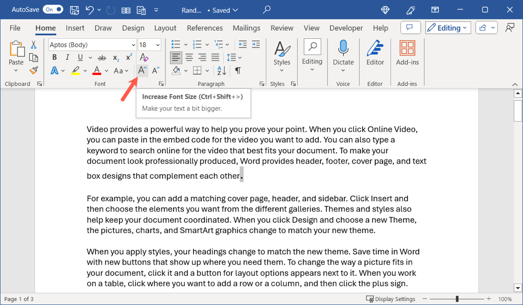 cách tạo chu kỳ-lớn hơn trong microsoft-word-3-nén - Bộ phận trợ giúp Geek tăng cỡ chữ trong microsoft word