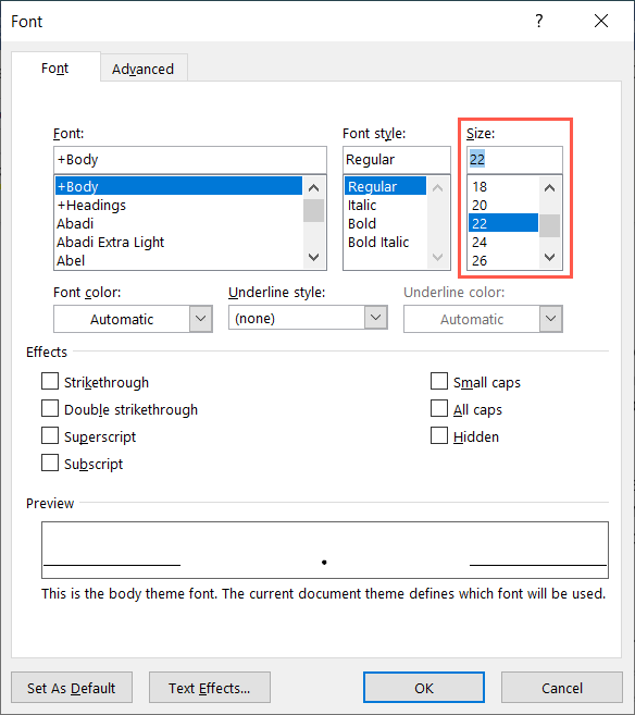 cách tạo chu kỳ-lớn hơn trong microsoft-word-6-nén - Bộ phận trợ giúp Geek thiết lập kích thước phông chữ