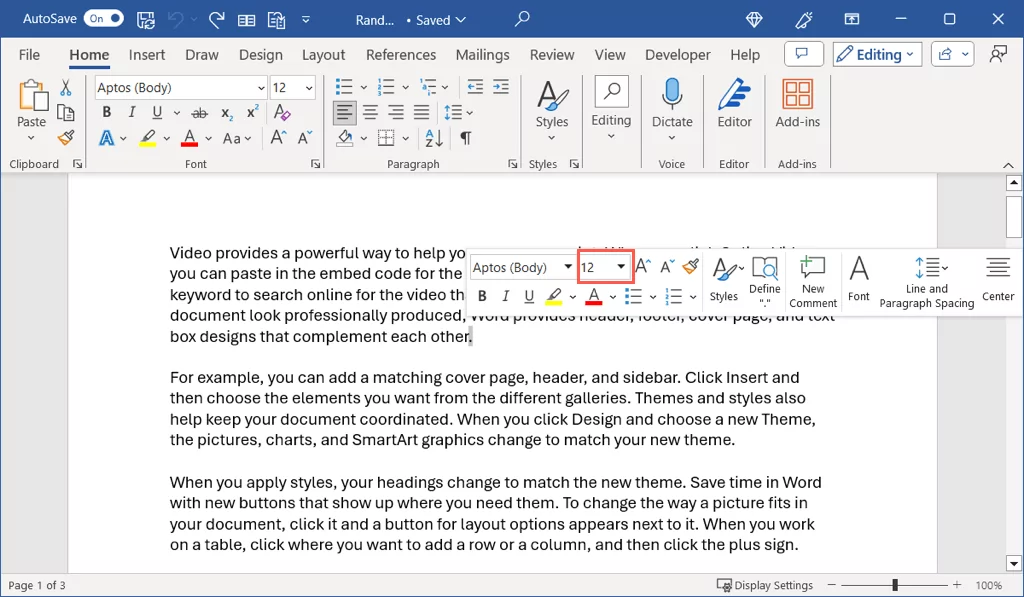 cách tạo chu kỳ-lớn hơn trong microsoft-word-7-nén - Bộ phận trợ giúp Geek cài đặt kích thước phông chữ từ cửa sổ kiểu nổi