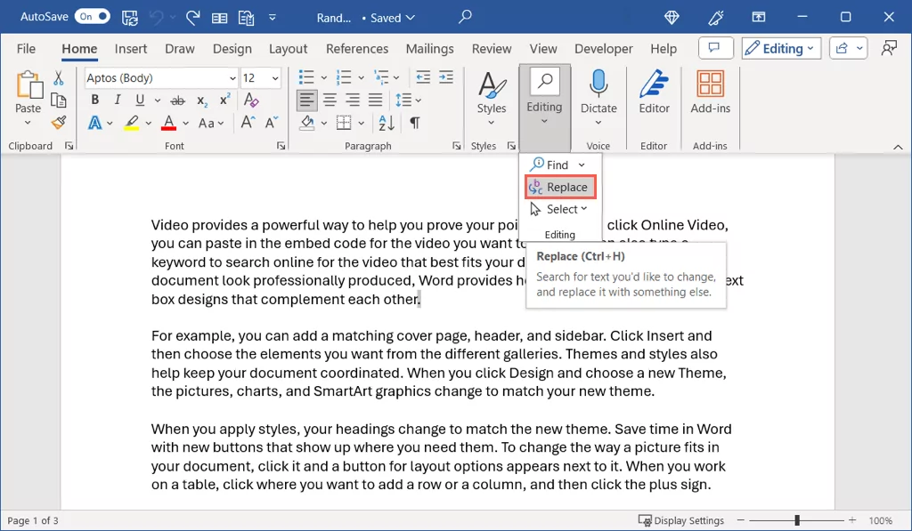cách làm-thời gian-lớn hơn trong microsoft-word-8-nén - Bộ phận trợ giúp Geek chọn lệnh thay thế trong microsoft word