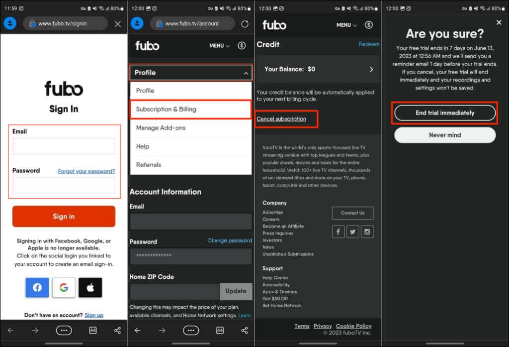 cách hủy-fubotv-đăng ký-hoặc-dùng thử-12-nén - Mẹo công nghệ trực tuyến Hủy đăng ký fuboTV qua ứng dụng di động image 3