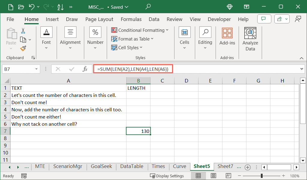cách đếm ký tự trong microsoft-excel-cells-2-nén - Help Desk Geek Cách Đếm Ký Tự Trong Microsoft Excel Cells Hình 3