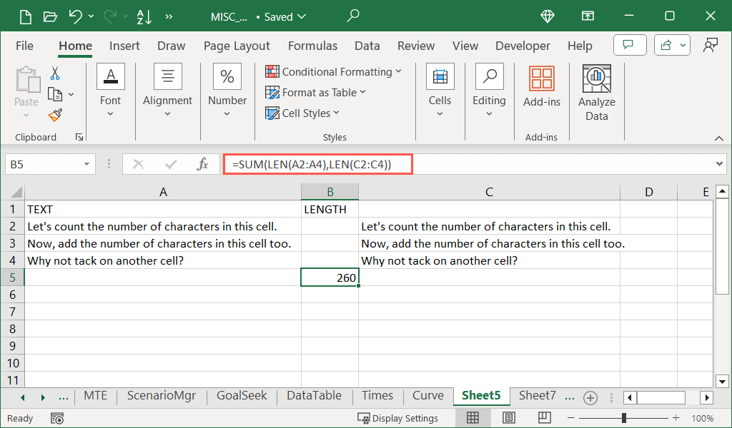 cách đếm-ký tự trong microsoft-excel-cells-4-nén - Help Desk Geek Cách đếm ký tự trong Microsoft Excel Cells hình 5